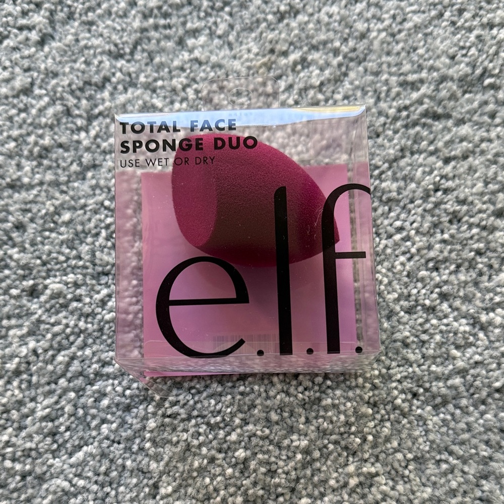 ELF Total Face Sponge Duo - Deep Pink